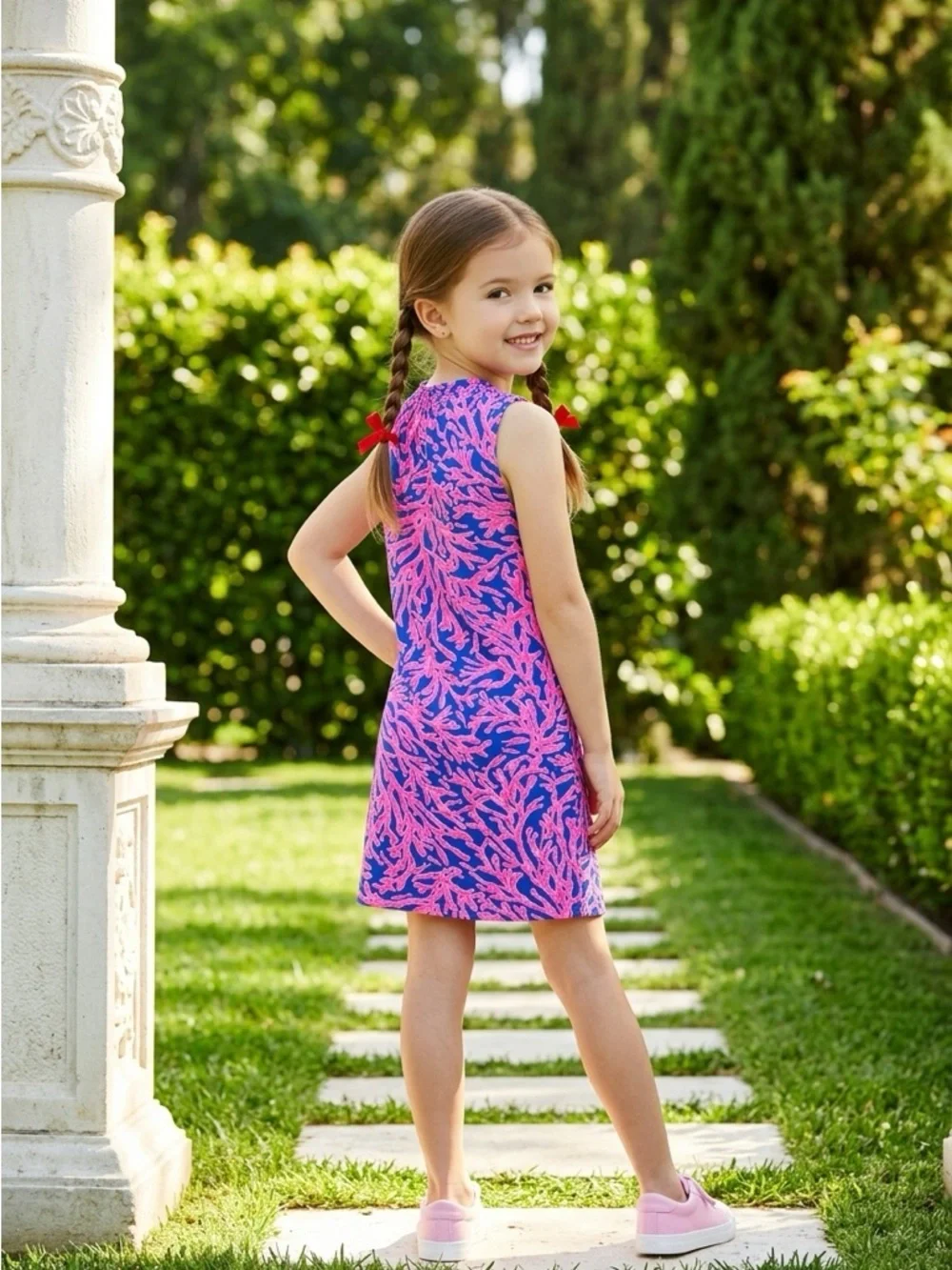 Lilly Pulitzer Essie Coral Kids Dress